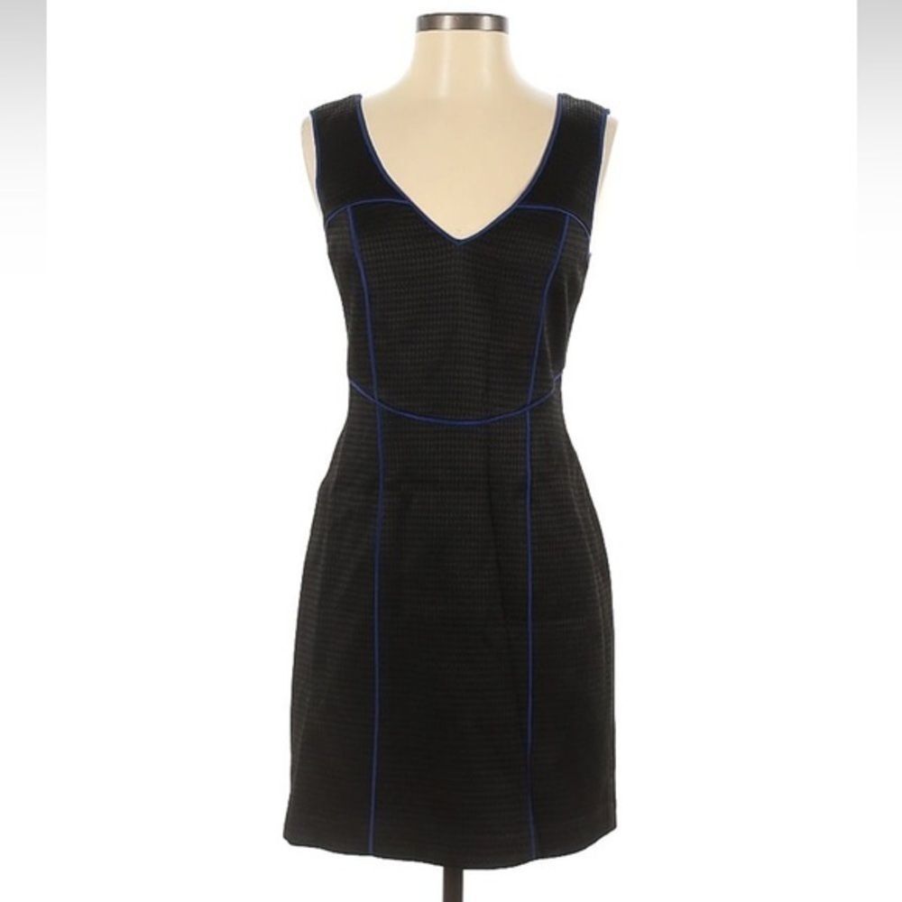 JAYGODFREY Waffle Knit Onyx Black Sleeveless Sheath Mini Dress Size 4